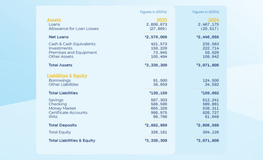 2025 Balance Sheet