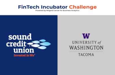 Sound Credit Union and University of Washington Tacoma FinTech Incubator Challenge Logo