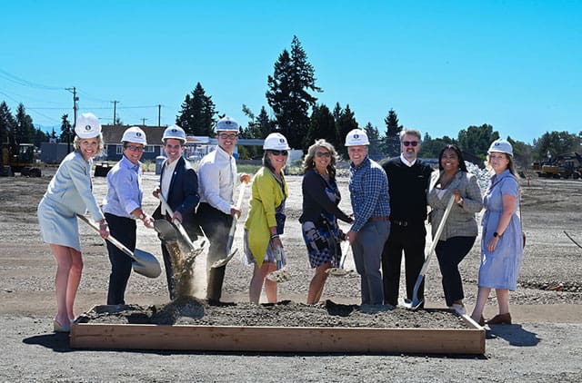 Breaking ground at Copper Way with credit union partners.