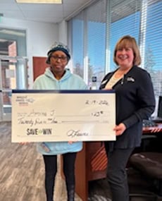 Photo of Amina, our January 2026 Save to Win drawing winner.