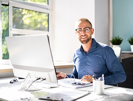 Man at computer